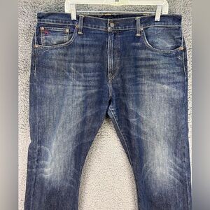 Polo Ralph Lauren Jeans Mens 38x32 (39x32) Straight Fit Denim Classic Med Wash